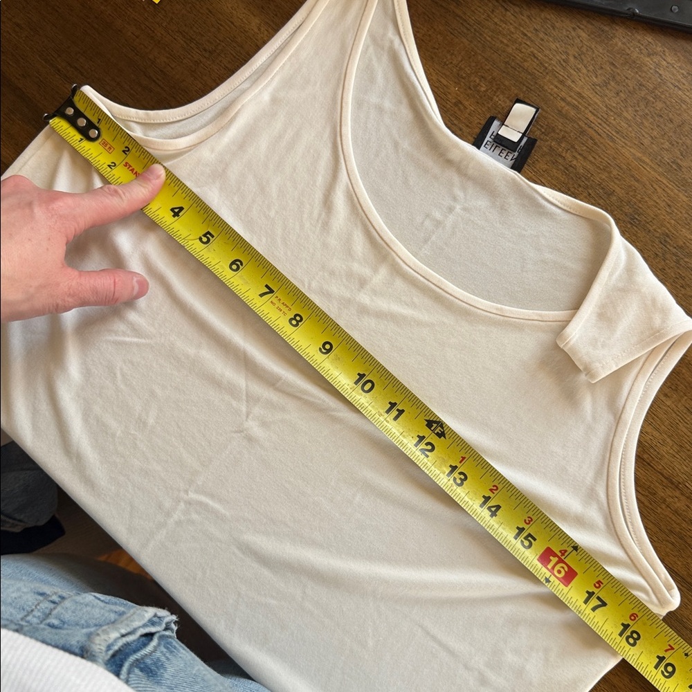 NWOT Eileen Fischer Silk Cream Tank Top petite large - Picture 5 of 7